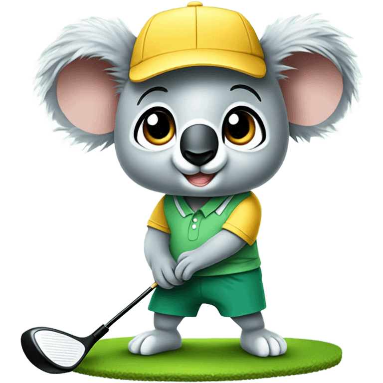 Koala golfing emoji