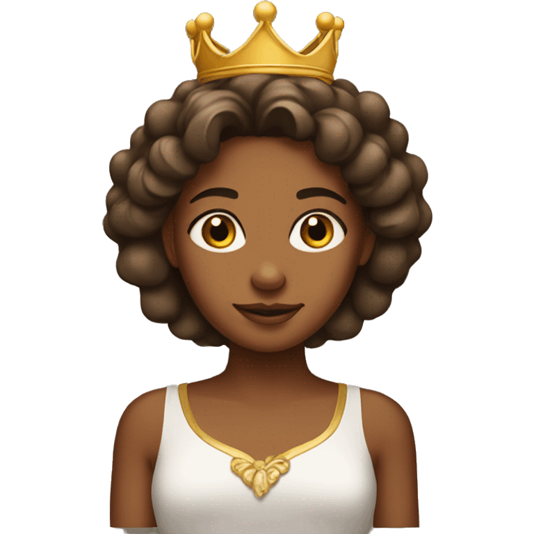 brownskin girl with a crown emoji