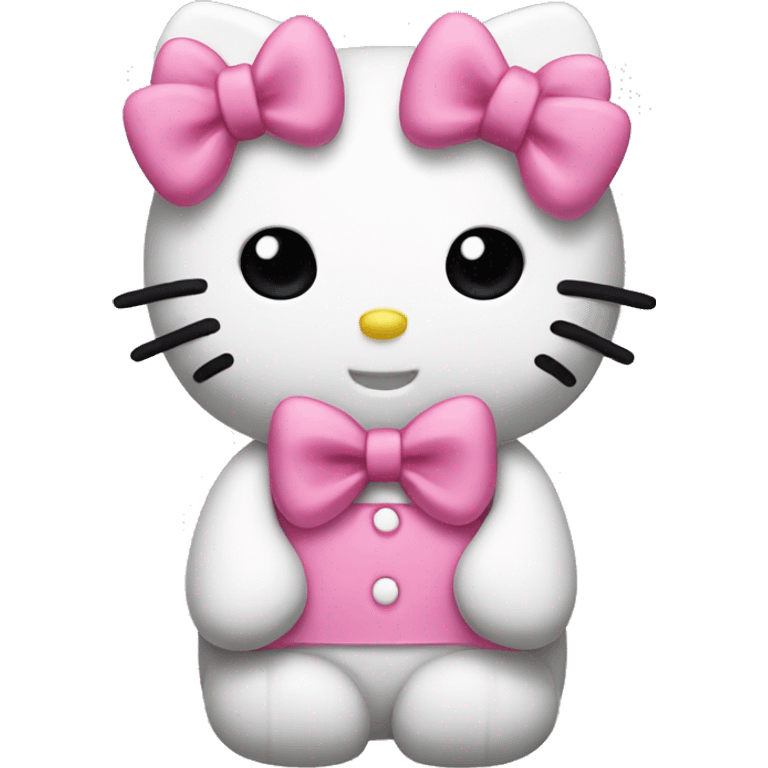 hello kitty with pink bow  emoji