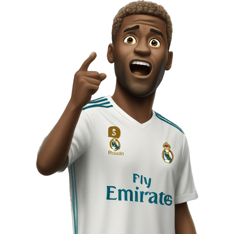 Real madrid fan shouts Siiii emoji