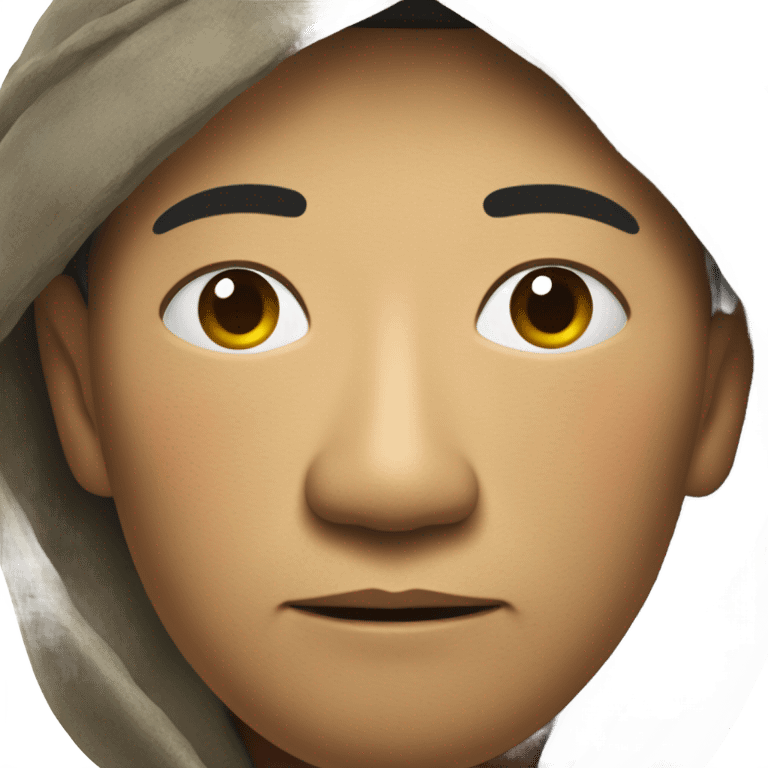 photorealistic sad Chinese peasant 1960s emoji