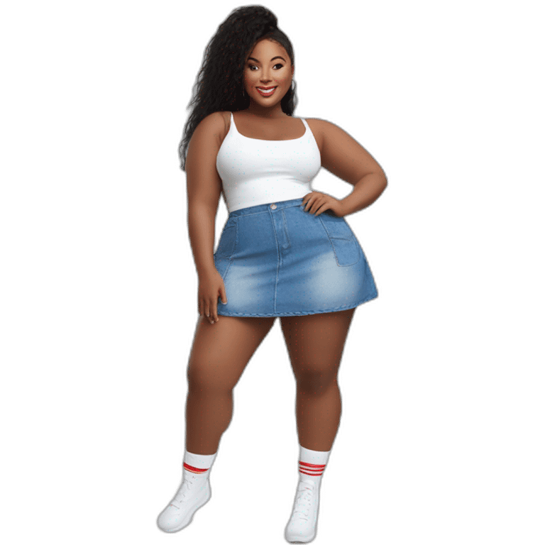 летящая-по-небу-curvy-beauty-in-small-skirt-butt-white-socks emoji