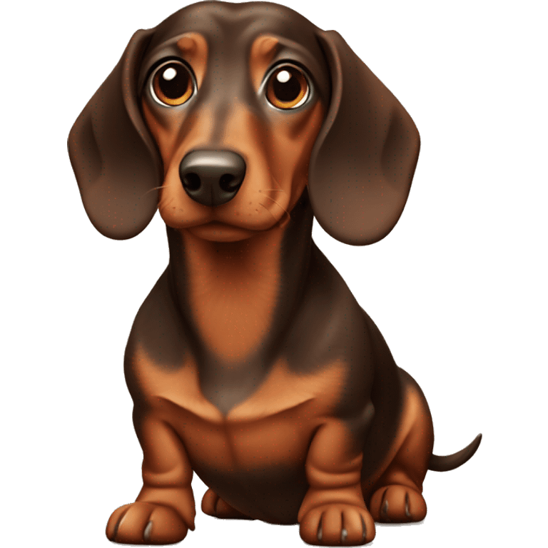 Dachshund brown  emoji