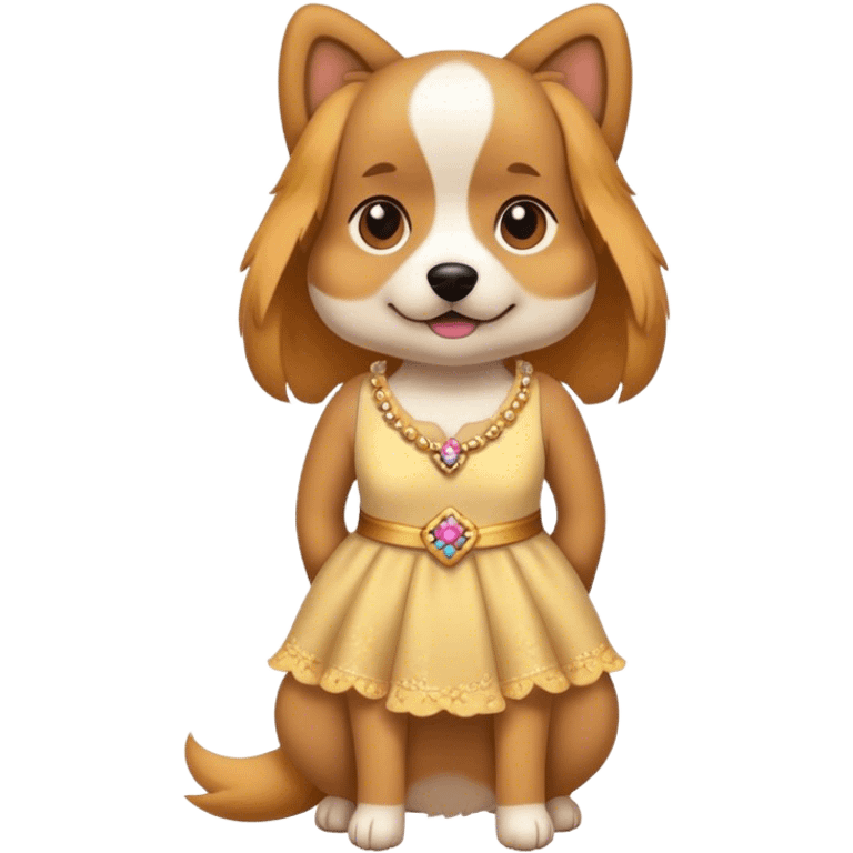 A dog with a dress emoji