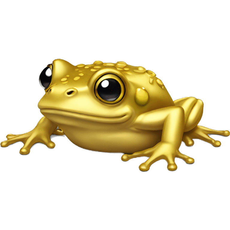 Gold frog emoji