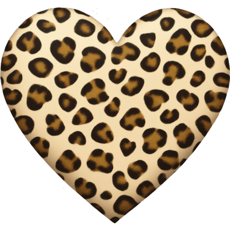 leopard print heart emoji