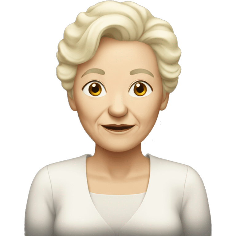 white old woman with blonde hair emoji