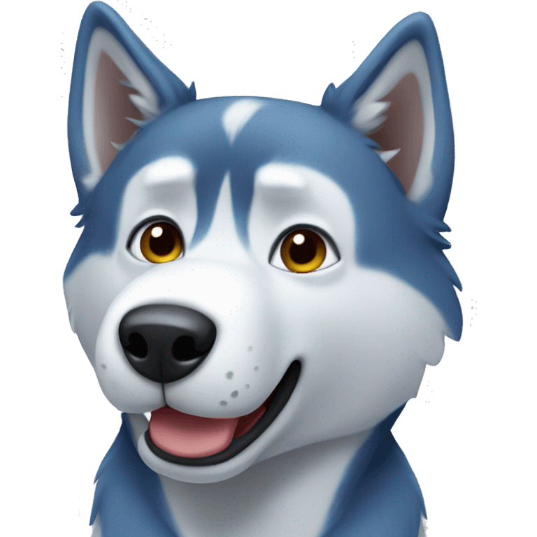 blue husky  emoji