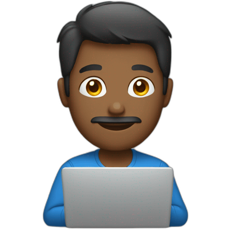 man working on laptop  emoji