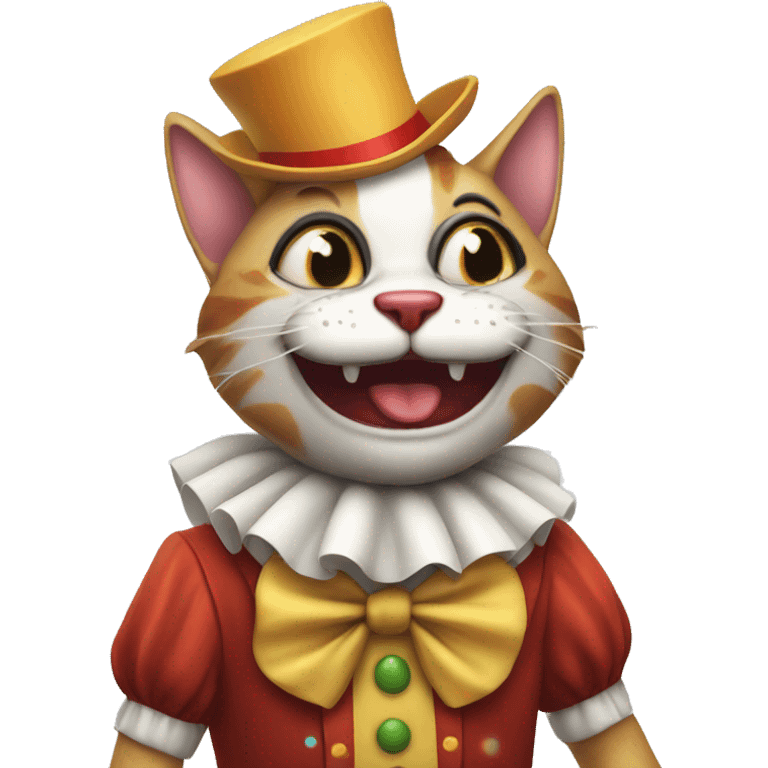 Cute cat clown emoji