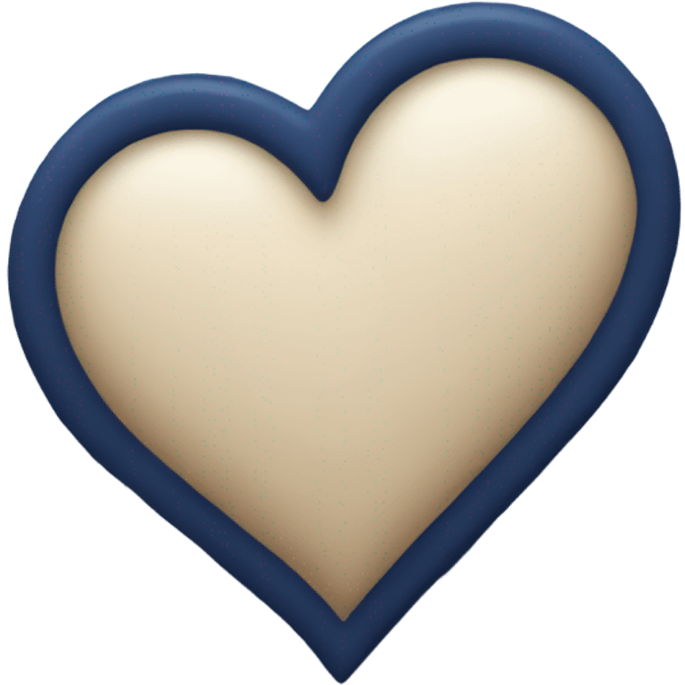 Navy blue coastal heart emoji