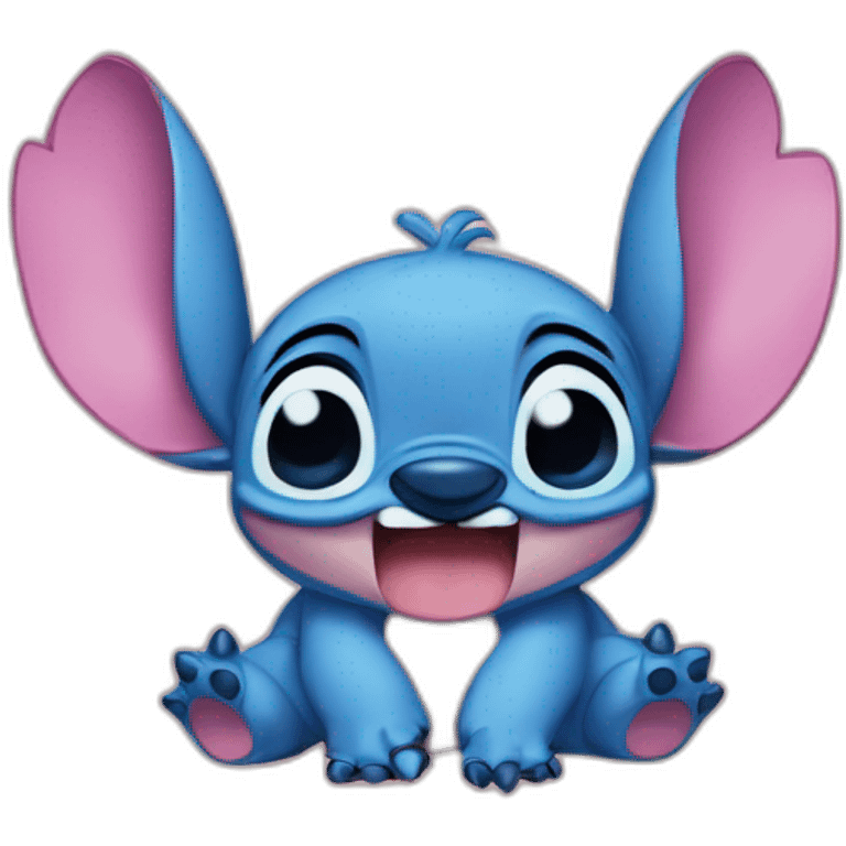 Blue and pink Stich  from lilo and stich emoji