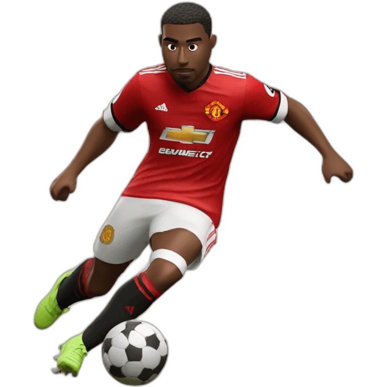 manchester united player shooting emoji