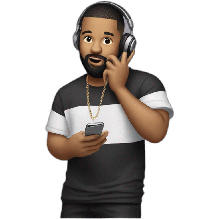 DJ Khalid on the phone emoji