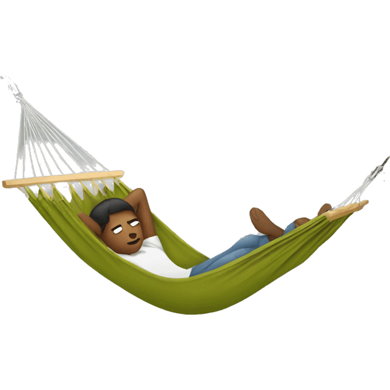 person laying in hammock emoji