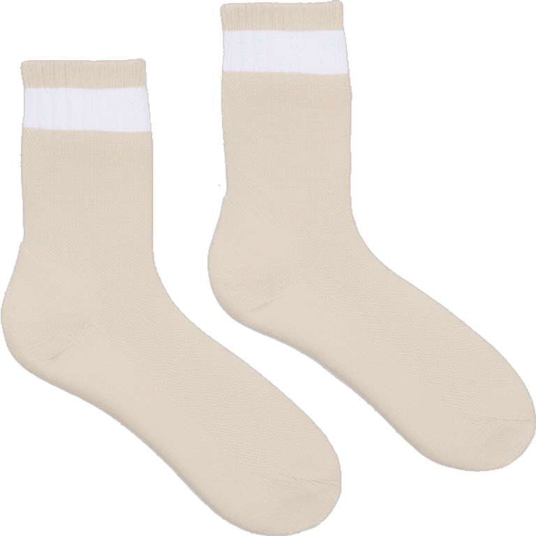 Pilates socks with sticky patch on the bottom in beige and white color combination emoji