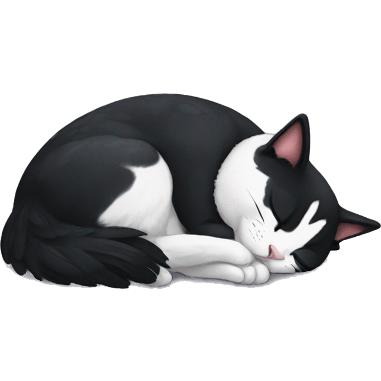 magpie cat sleeping emoji