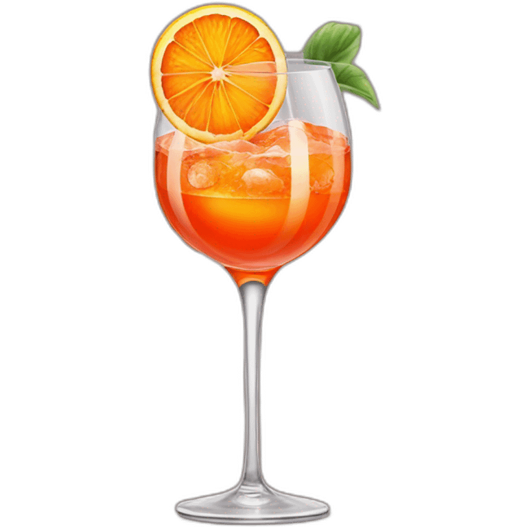 Aperol Spritz in wineglass emoji