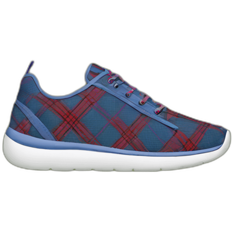 Tartan mesh sneakers emoji