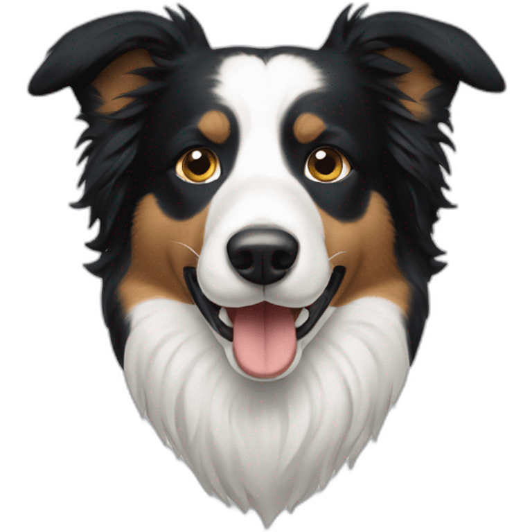 border collie only white emoji