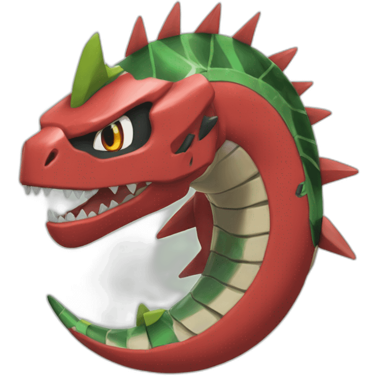 primal groudon with a rayquaza on his neck emoji