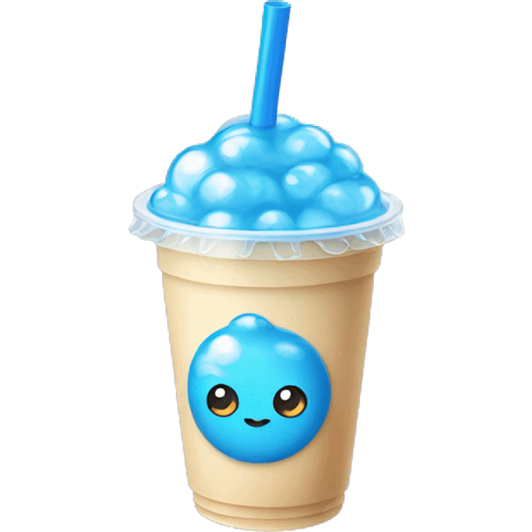 Blue bubble tea emoji