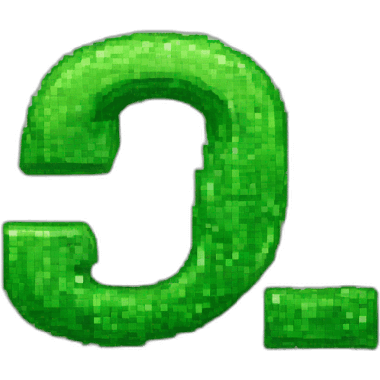 green letter "C"  pixel style emoji