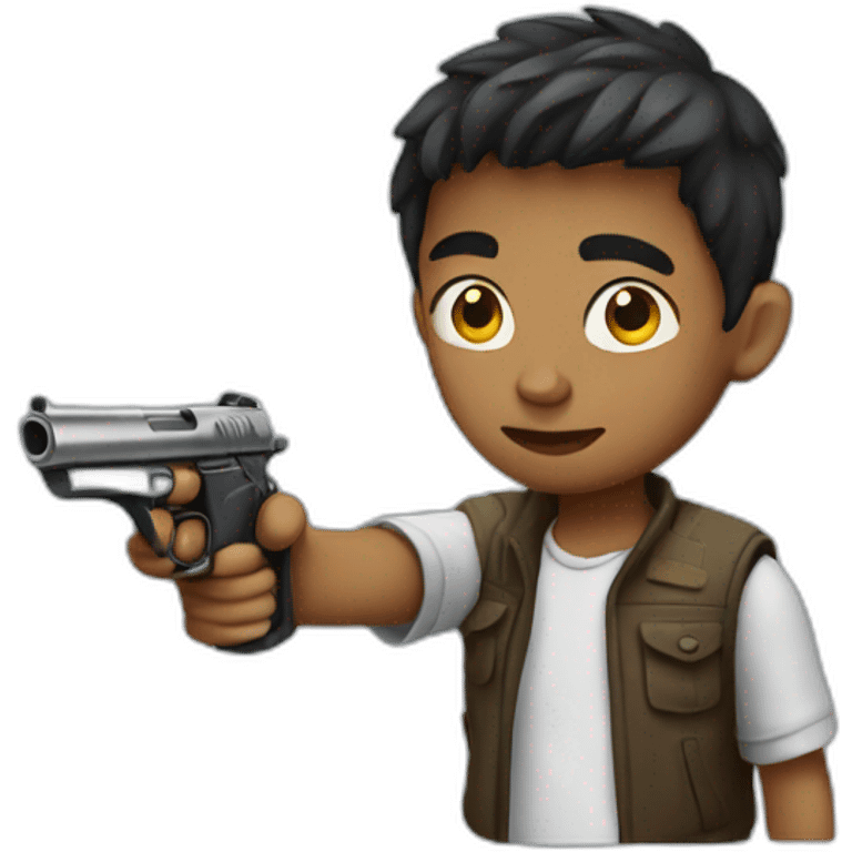 boy with a gun emoji