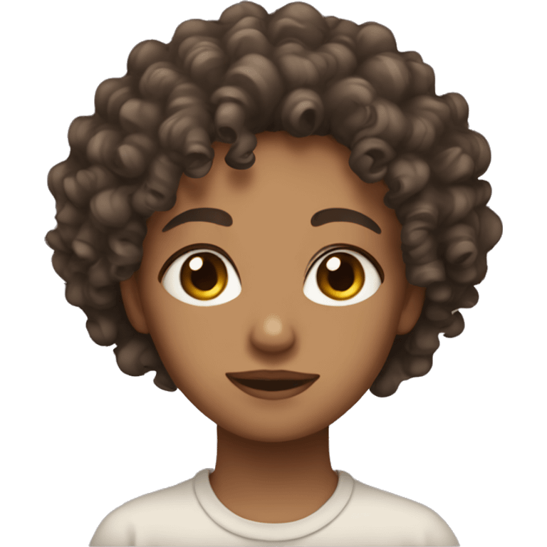 aesthetic curly haired girl emoji