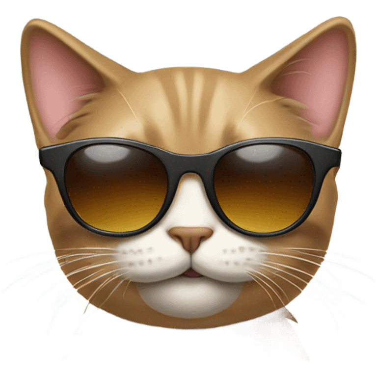 Cat with sunglasses emoji