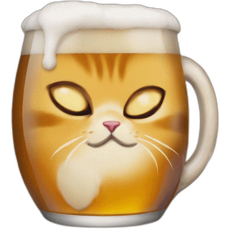 Cat beer emoji