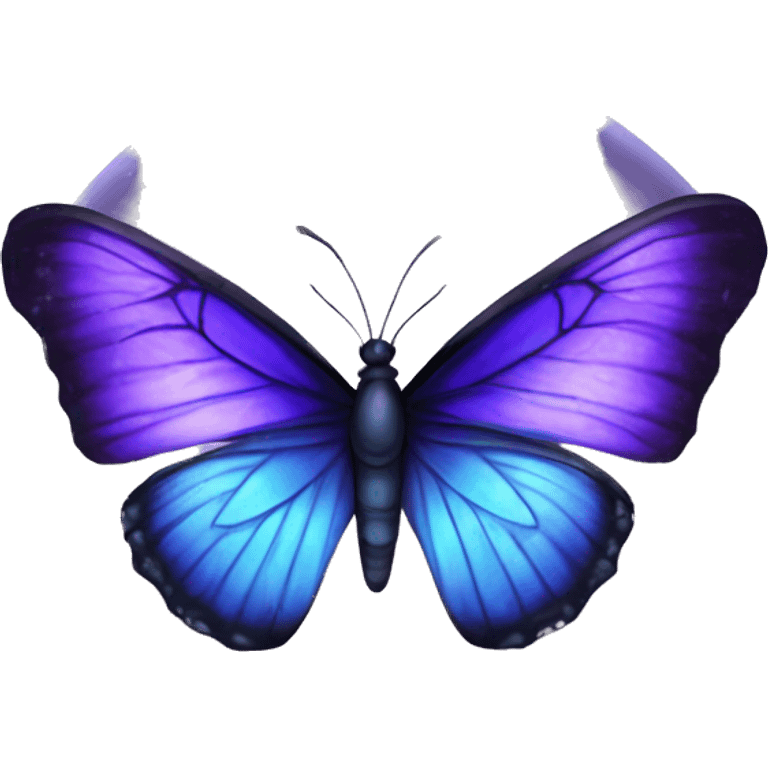 blue violet butterfly inside a sphere orb intuition magical wings dreams emoji