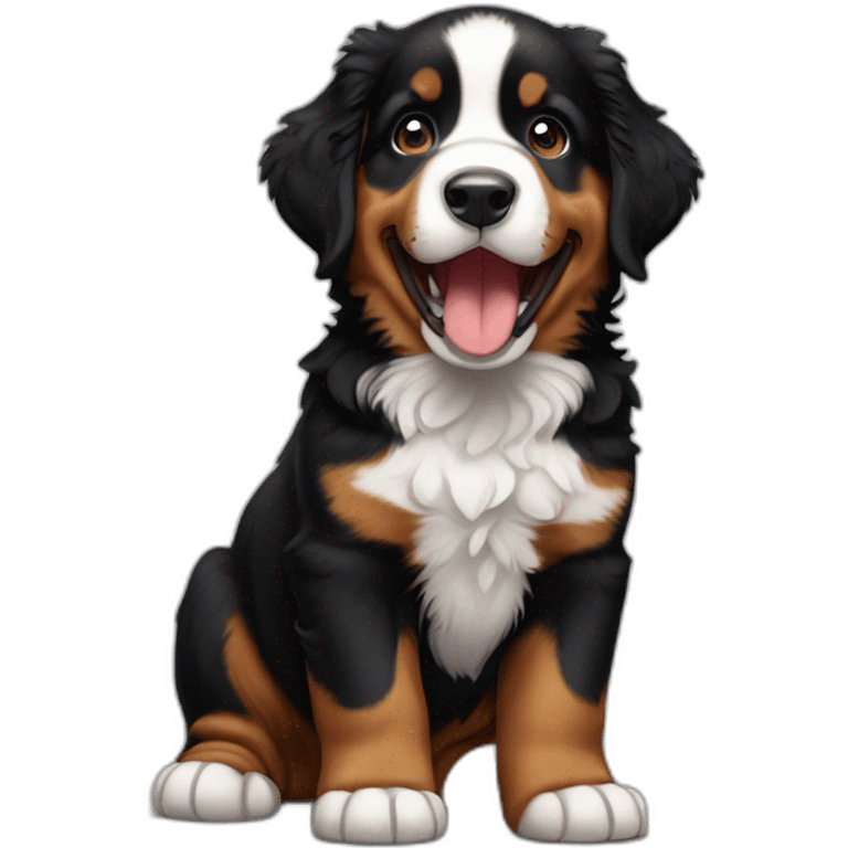 Bernese Mountain Dog Puppy Yawn emoji