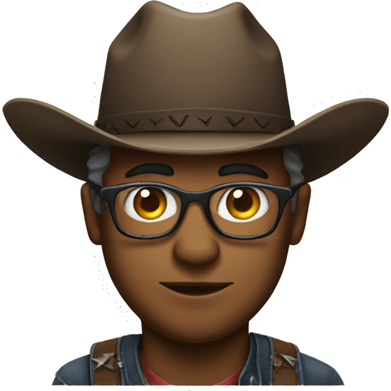 Yorker wearing a cowboy hat and glasses emoji