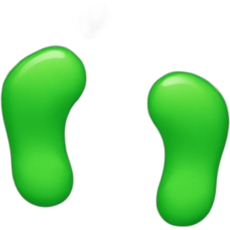 left foot blue and right foot green icon emoji emoji