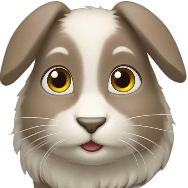 Chat sur lapin emoji