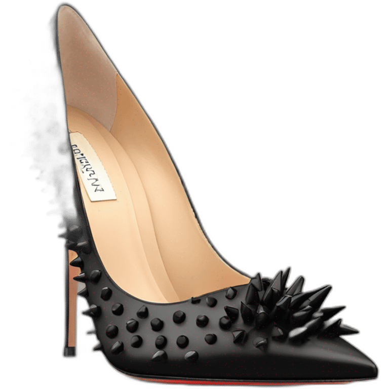 VALENTINO Tan-go PLATFORM PUMP black spikes emoji