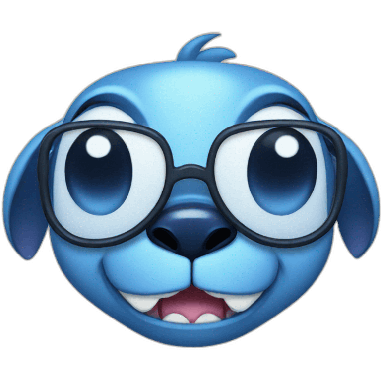 stitch face with glasses from lilo and stitch emoji