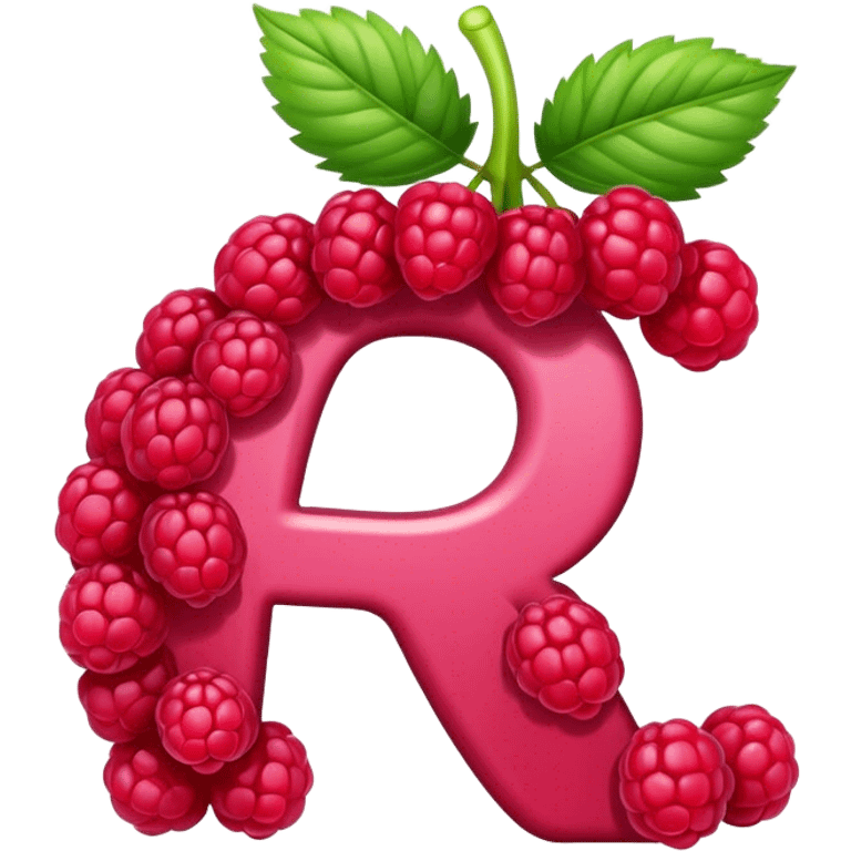 A raspberry R letter emoji