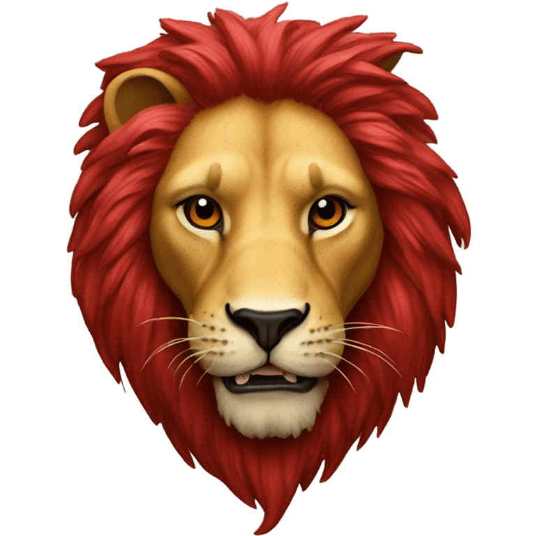 A red lion badge  emoji