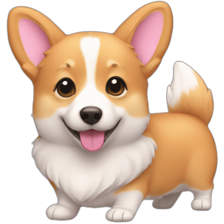 pink corgis  emoji