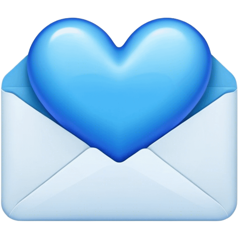 Letter with blue hearth emoji