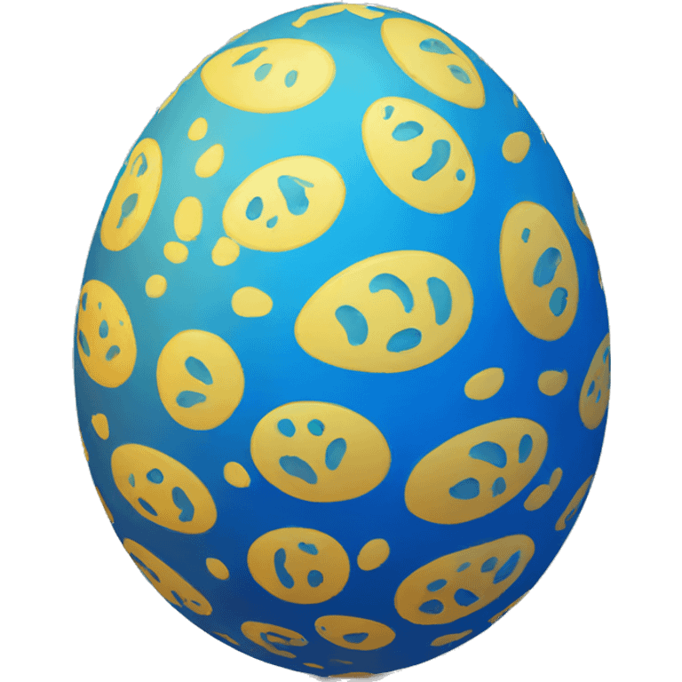 Easter yellow and blue egg emoji