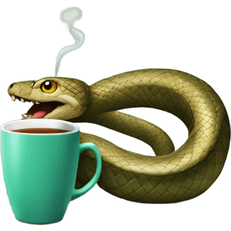 Serpiente tomando té  emoji