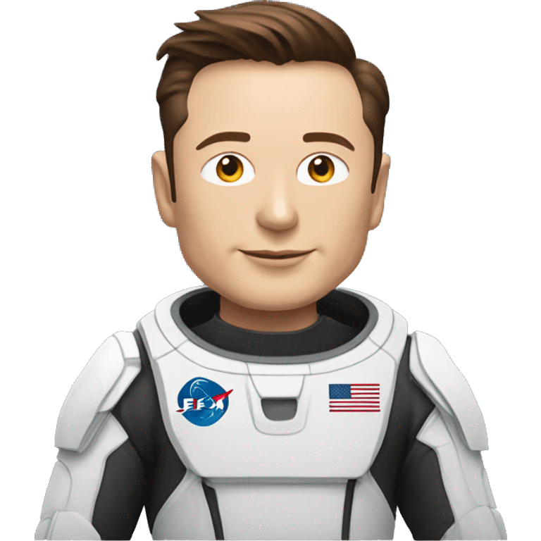 Elon musk with spaceX suit emoji