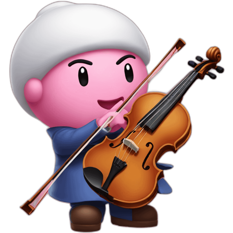 kirby playing violin emoji