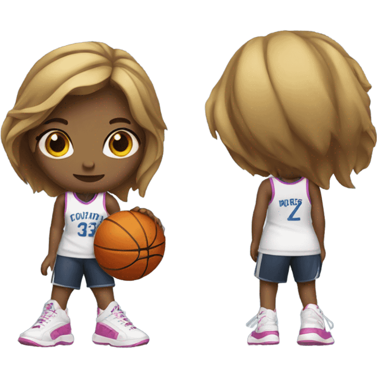 A girl playing basketball  emoji