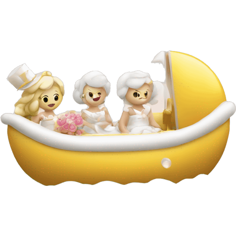 Christening float home with champagne  emoji