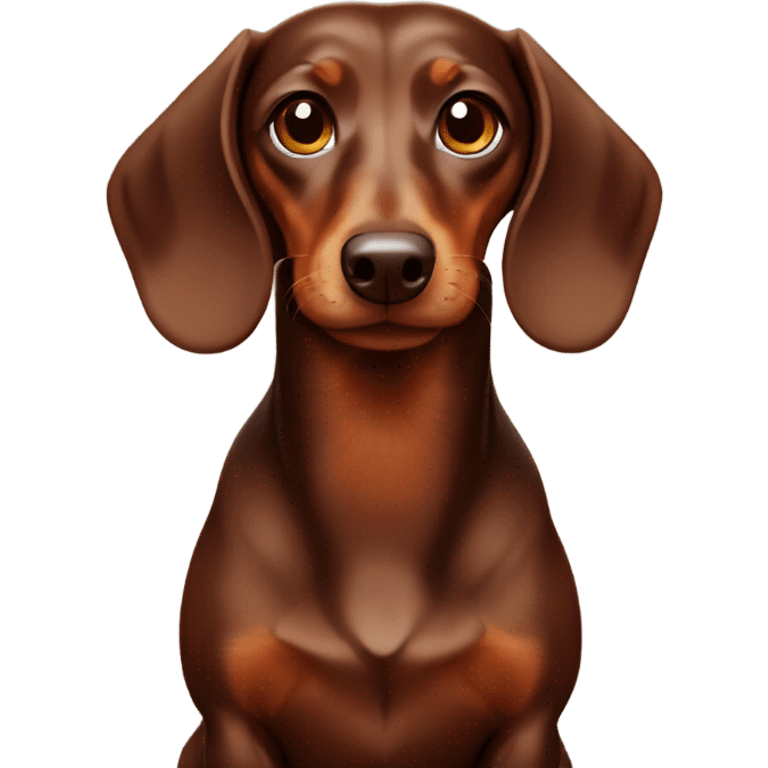 Chocolate and tan dachshund emoji