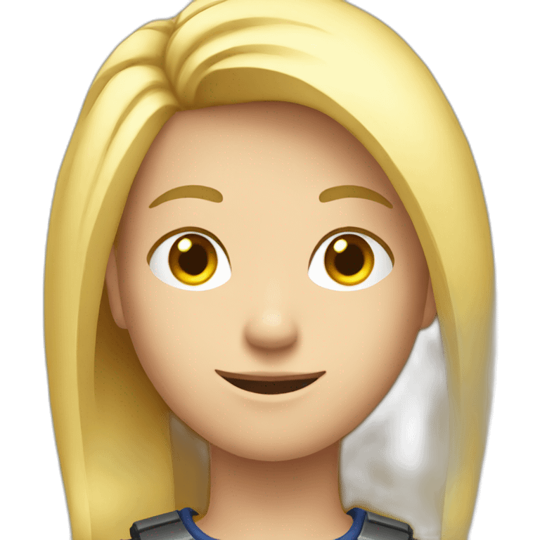 Gamer with blond emoji